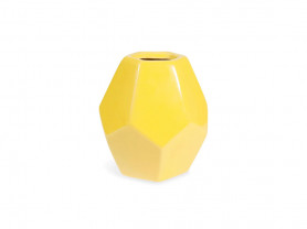 Jarrón pentagonal amarillo