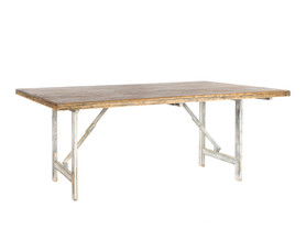 Mesa madera romantic roble decapado 